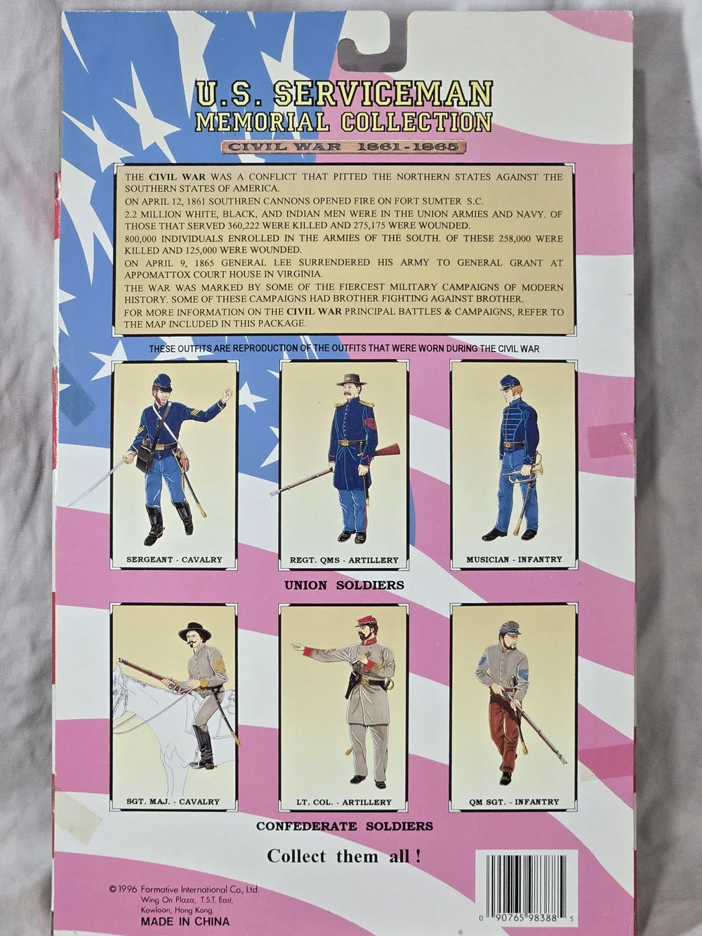 Vintage 1996 Soldiers of the World US  Civil War QM Sgt NIB